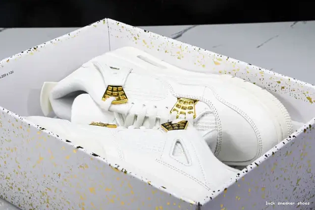 Rep LUCY Gold Metallic AQ9129-170 Jordan Retro 4 0423